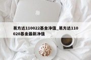 易方达110022基金净值_易方达110020基金最新净值