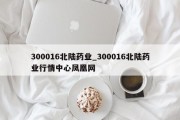 300016北陆药业_300016北陆药业行情中心凤凰网