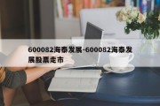 600082海泰发展-600082海泰发展股票走市