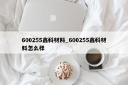 600255鑫科材料_600255鑫科材料怎么样